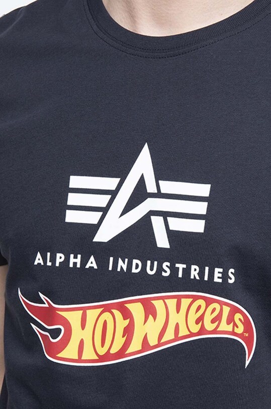 Alpha Industries cotton T-shirt Hot Wheels Flag T navy 116530.07