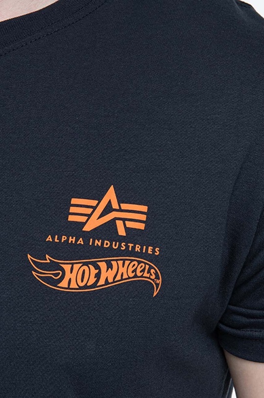 Alpha Industries cotton T-shirt Flame T navy 116531.07