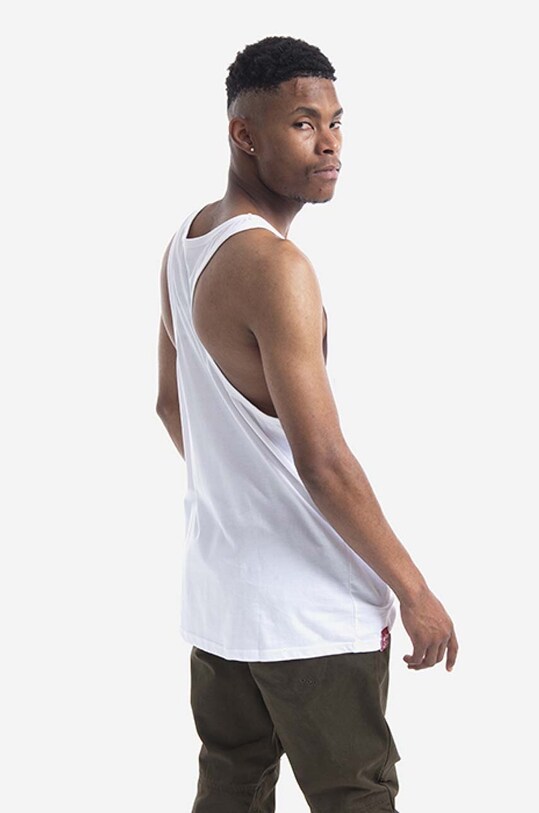 Clothing Alpha Industries cotton T-shirt Basic Tank BB SL 116525.09 white