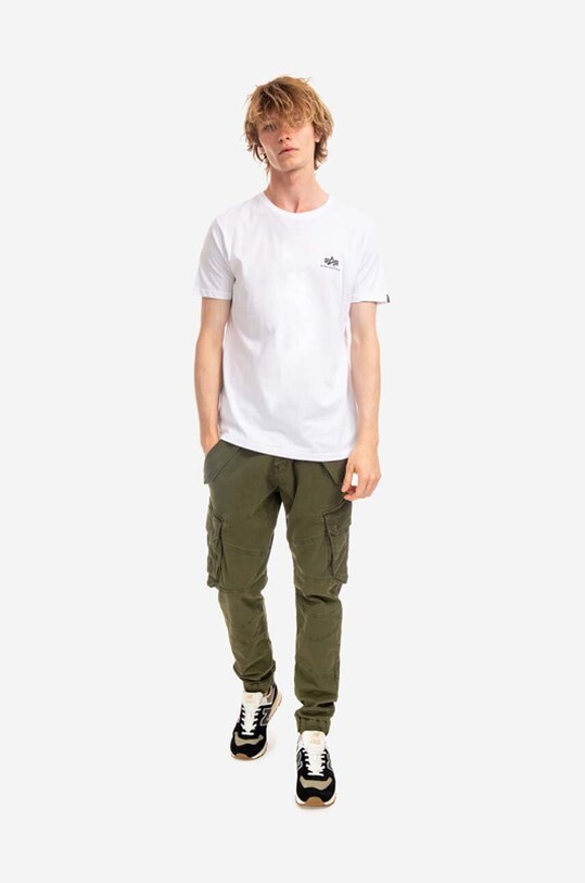 Odjeća Pamučna majica Alpha Industries 128507.09 bijela