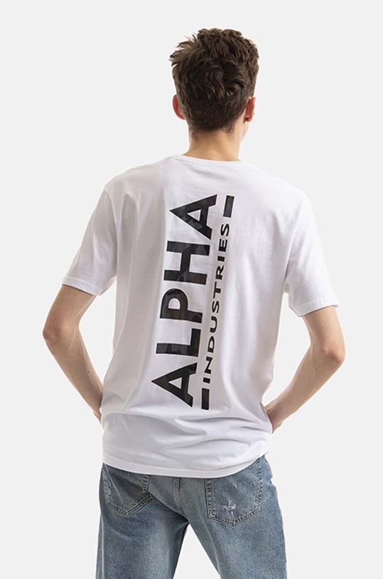 Oblečení Bavlněné tričko Alpha Industries 128507CP.573 bílá