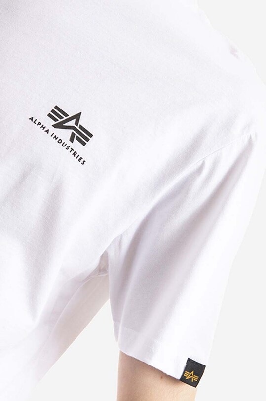Alpha Industries t-shirt bawełniany biały 128507CP.573