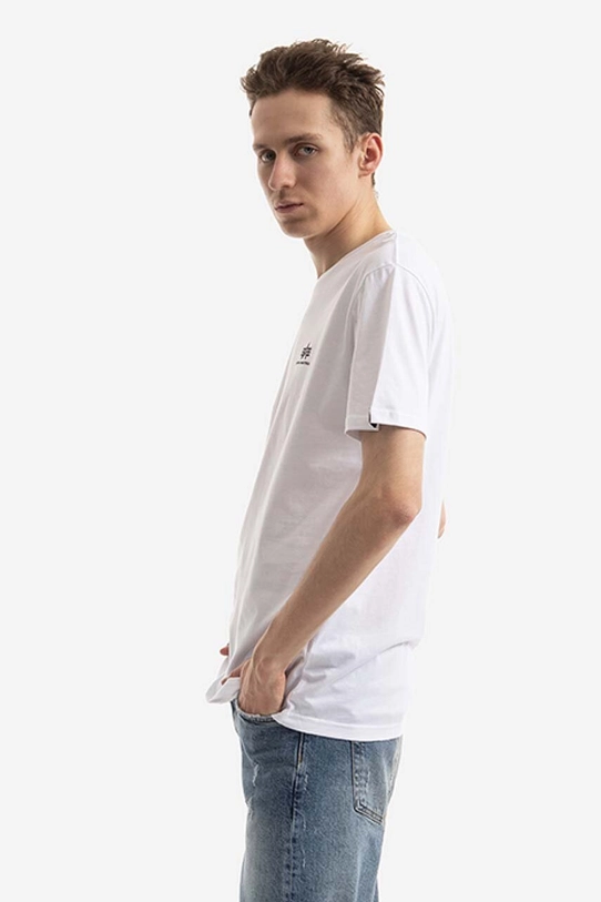 Alpha Industries t-shirt bawełniany 128507CP.573 biały