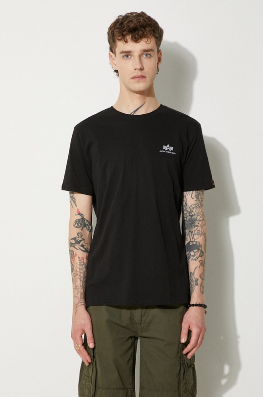 Alpha Industries cotton t-shirt regular black 128507RP.285