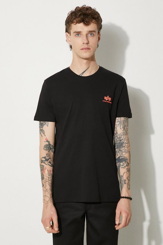 Alpha Industries cotton t-shirt regular black 128507RP.614
