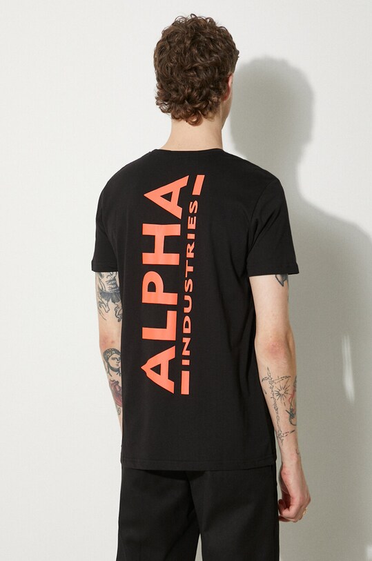 Alpha Industries t-shirt bawełniany 128507RP.614 czarny AA00
