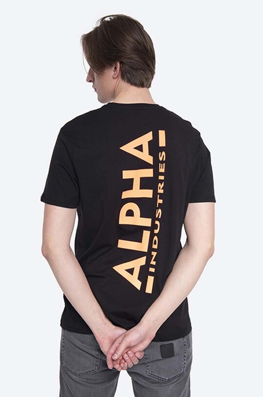 Îmbrăcăminte Alpha Industries tricou din bumbac 128507RP.614 negru