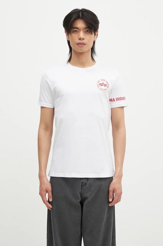 Alpha Industries cotton t-shirt regular white 128534.09