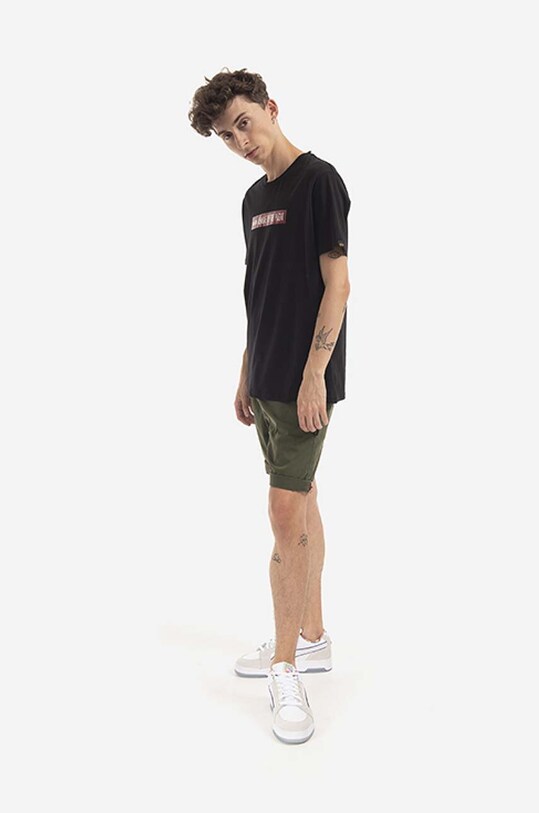 Odzież Alpha Industries t-shirt bawełniany Rbf Latex Print T 126515.03 czarny