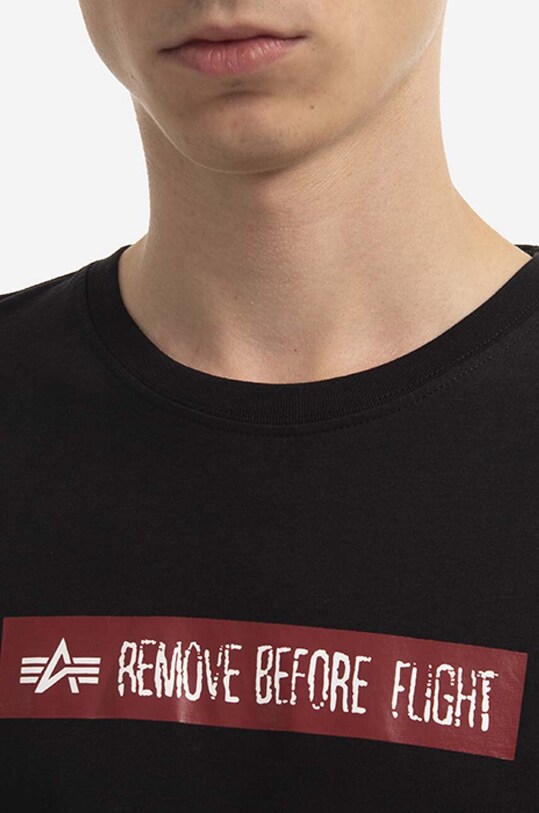 Alpha Industries t-shirt bawełniany Rbf Latex Print T 126515.03 czarny
