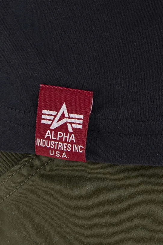 Alpha Industries t-shirt in cotone Mission To Mars T 126531.07 blu navy