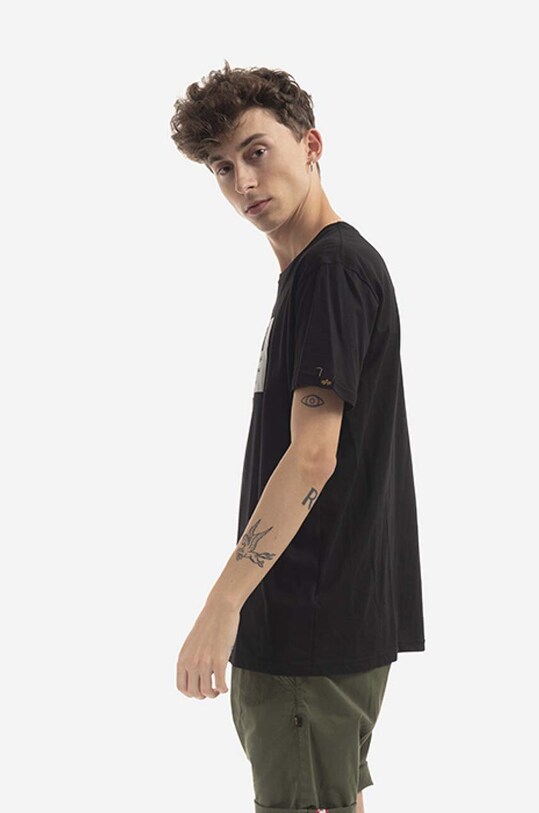 Alpha Industries cotton T-shirt Mars Reflective T 126532.03