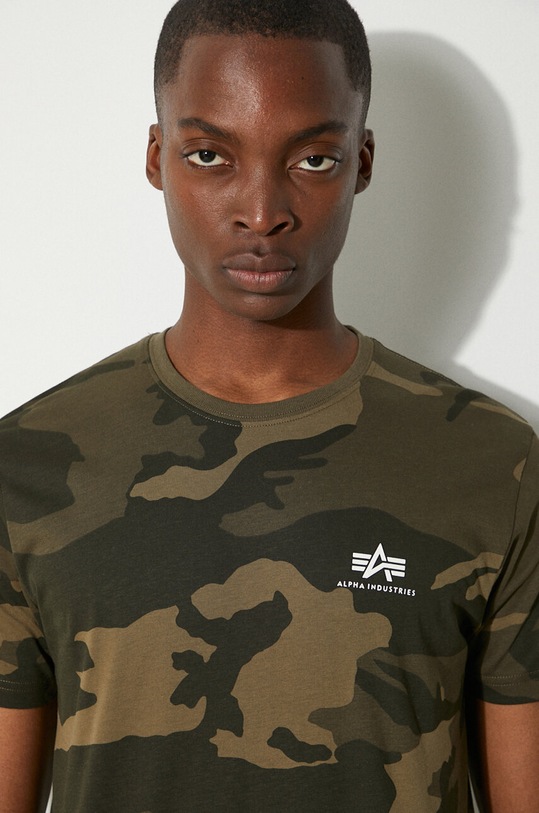 Alpha Industries cotton T-shirt Backprint T Camo green 128507C.239