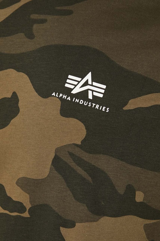 Alpha Industries cotton T-shirt Backprint T Camo 128507C.239 green