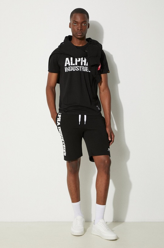 Alpha Industries tricou din bumbac 156513.95 negru AA00