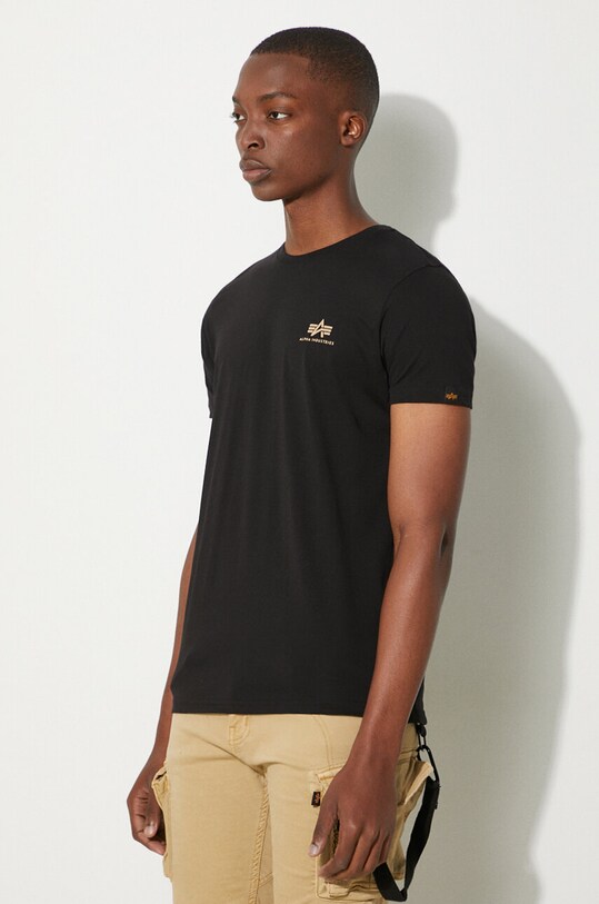 Alpha Industries t-shirt in cotone nero 128507CP.380