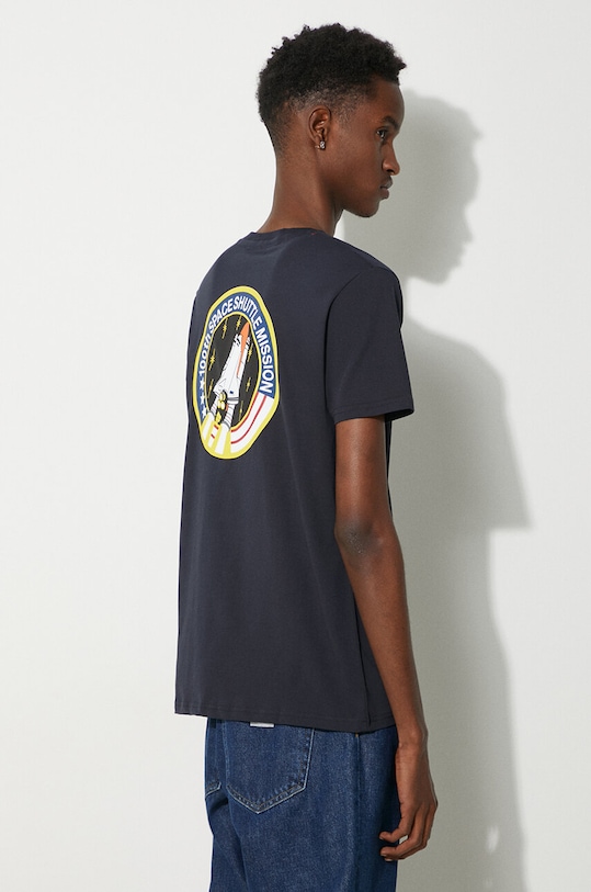 Alpha Industries tricou din bumbac Space Shuttle T bleumarin 176507.07