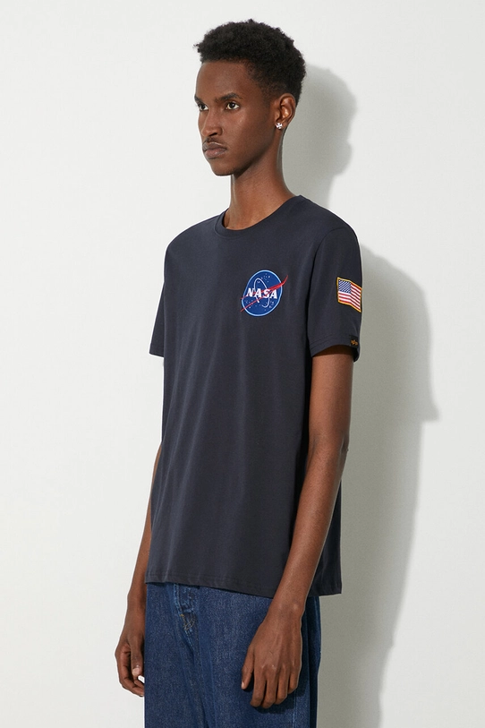 Alpha Industries t-shirt in cotone Space Shuttle T 176507.07 blu navy