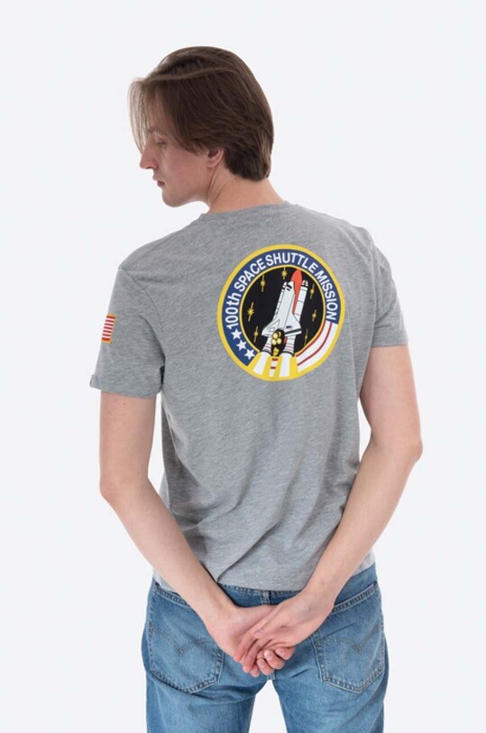Одяг Бавовняна футболка Alpha Industries Koszulka Alpha Industries 176507 17 176507.17 сірий