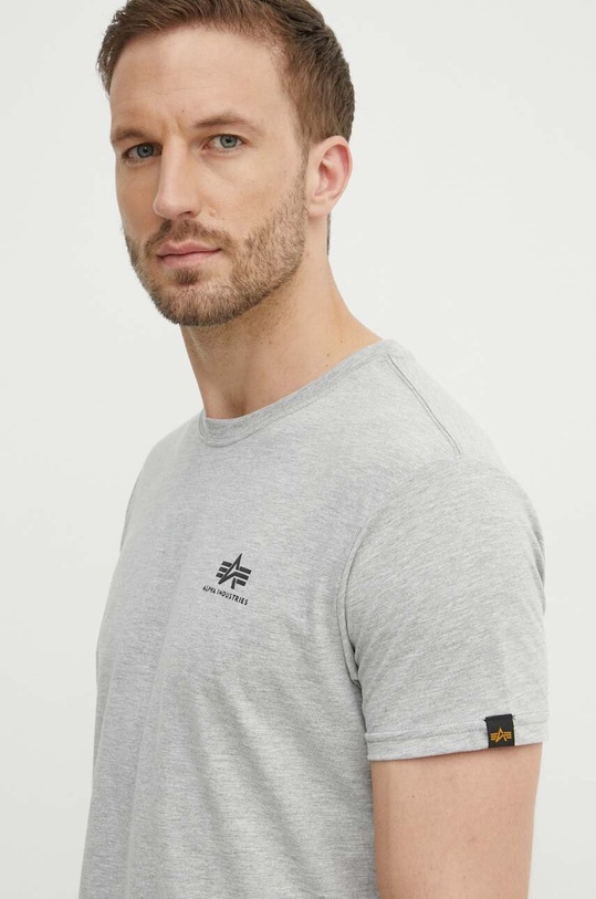 Alpha Industries t-shirt Basic T Small Logo szürke 188505.17