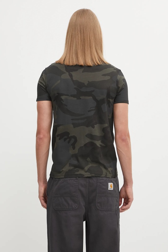 Oblečení Bavlněné tričko Alpha Industries Basic T Small Logo Camo 188505C.125 černá