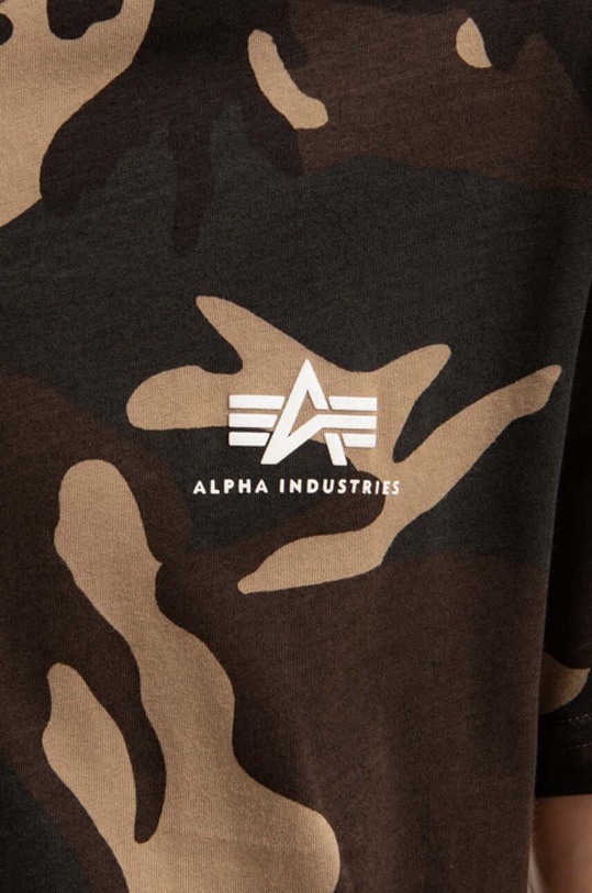 Alpha Industries t-shirt bawełniany Basic zielony 188505C.408