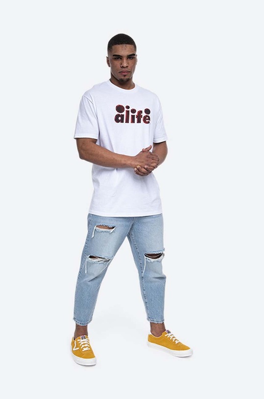 Alife cotton T-shirt Tone Bubble Graphic ALIFW20.48 white AA00