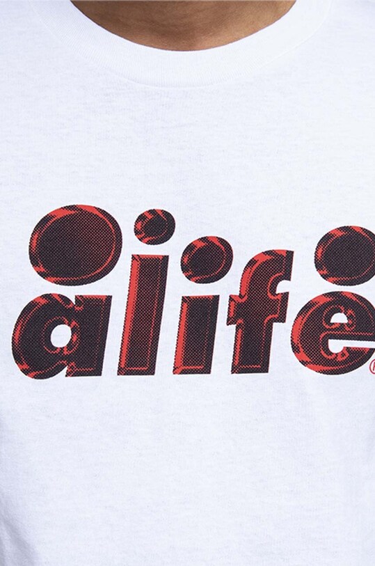 Alife t-shirt bawełniany Tone Bubble Graphic biały ALIFW20.48