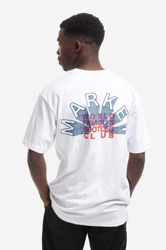 Oblečenie Bavlnené tričko Market World Famous Bootleg Club Pocket Tee 399001169 biela