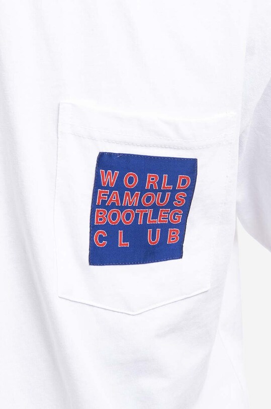 Bavlnené tričko Market World Famous Bootleg Club Pocket Tee 399001169 biela