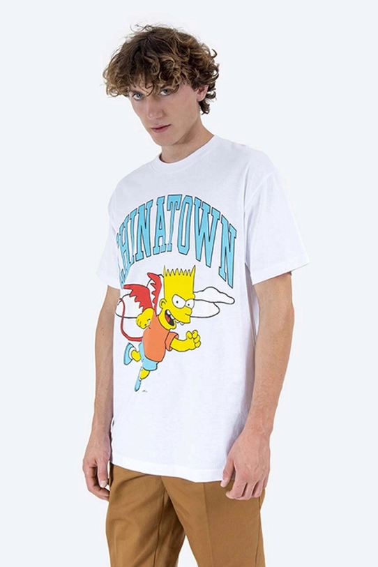 Bavlnené tričko Market Chinatown Market x The Simpsons Devil Arc T-shirt regular biela CTM1990342