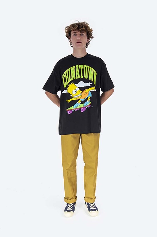 Market cotton T-shirt Chinatown Market x The Simpsons Cowabunga Arc T-shirt CTM1990345 black AA00