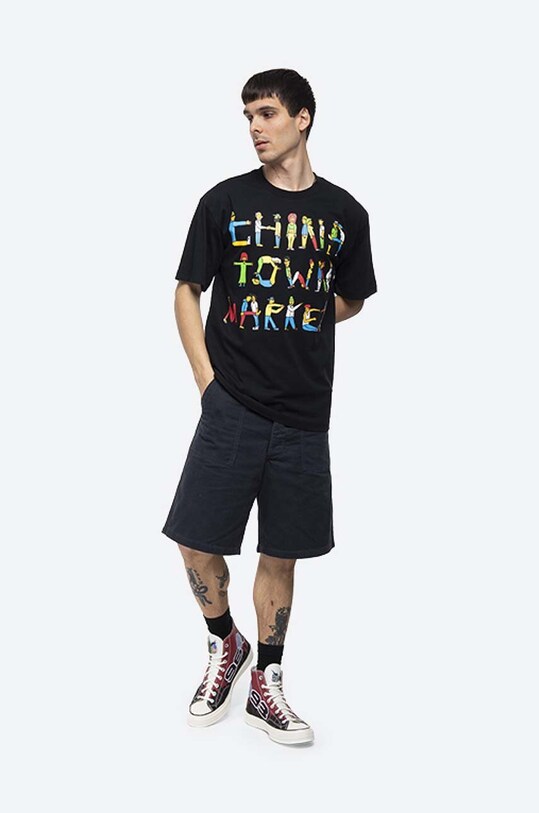 Market cotton T-shirt Chinatown Market City Aerobics Tee CTM1990462 black AA00
