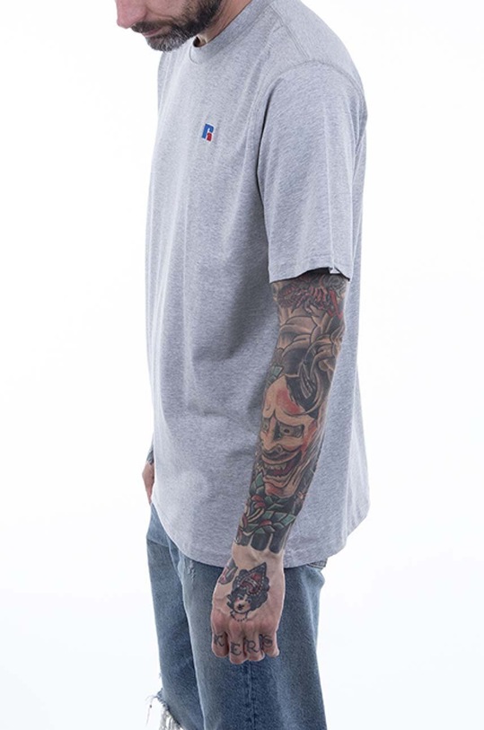 Russell Athletic cotton T-shirt Athletic Short Sleeve Tee gray E06002