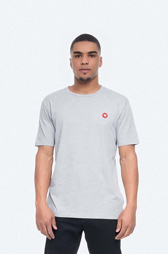 Wood Wood t-shirt bawełniany Ace Double A bawełna szary 10005700.2222