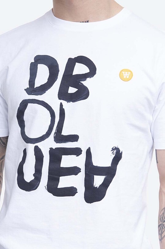 Wood Wood tricou din bumbac Ace T shirt alb 10115705.2222