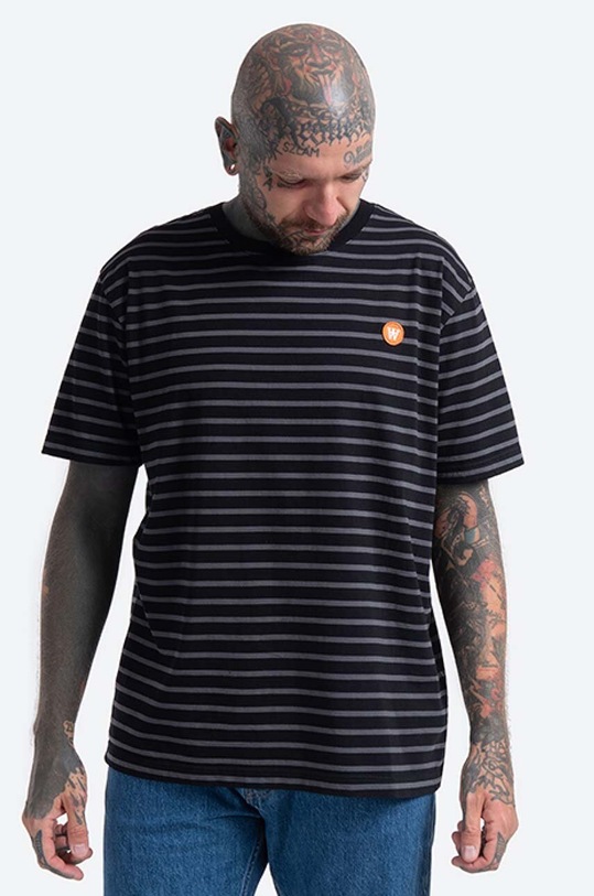 Bavlnené tričko Wood Wood Ace T-shirt 10135710.2222 čierna