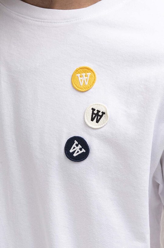 Wood Wood t-shirt bawełniany Ace Patches T-Shirt biały 10235704.2222