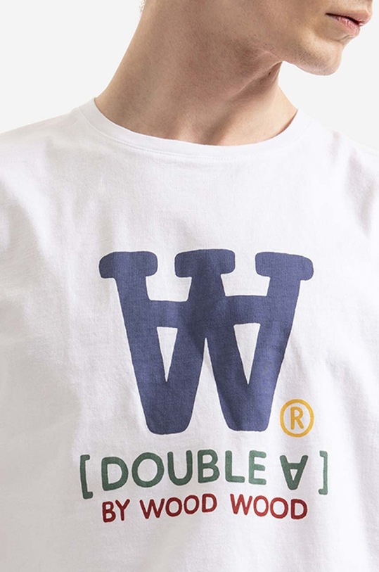Bavlněné tričko Wood Wood Ace Typo T-shirt bílá 10285700.2222