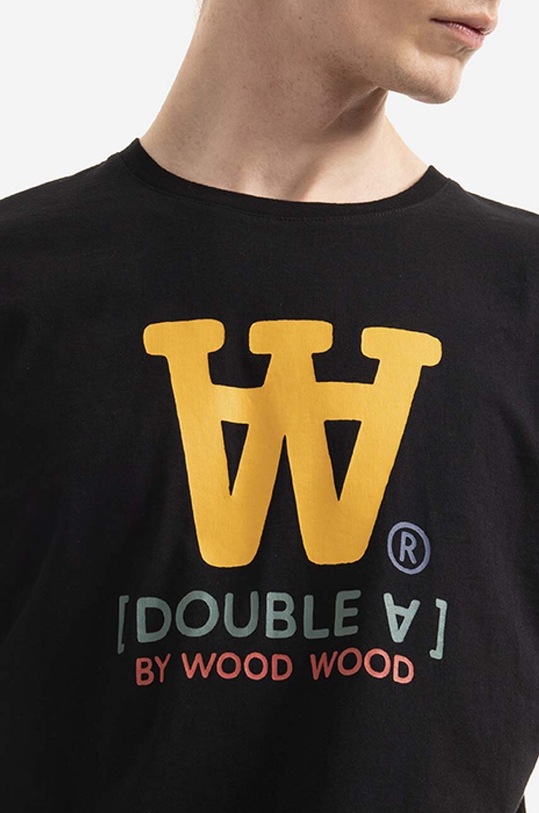Pamučna majica Wood Wood Ace Typo T-shirt crna 10285700.2222