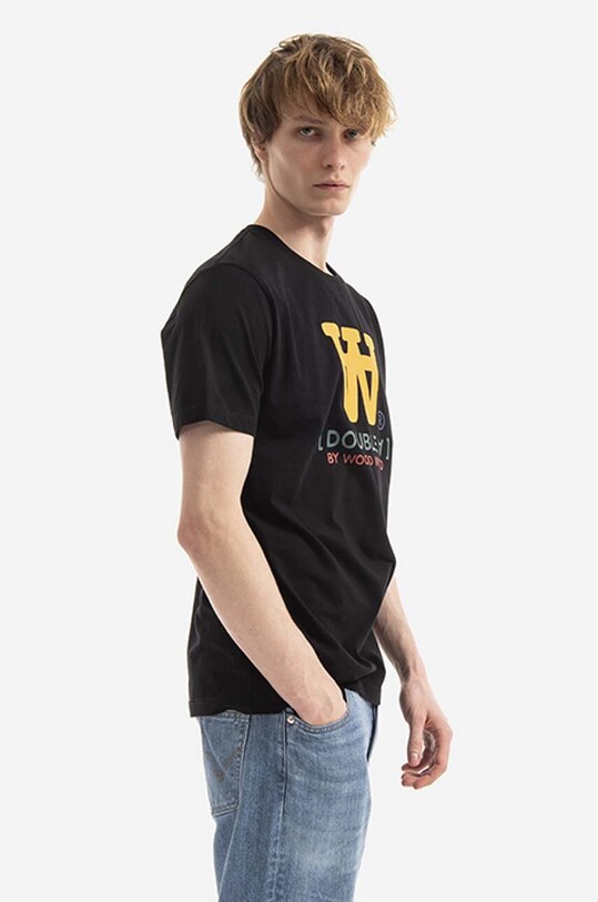 Wood Wood tricou din bumbac Ace Typo T-shirt 10285700.2222 negru