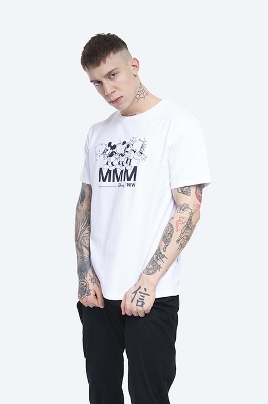 Wood Wood cotton T-shirt Bobo T-shirt Planet friendly white 12025702.2334