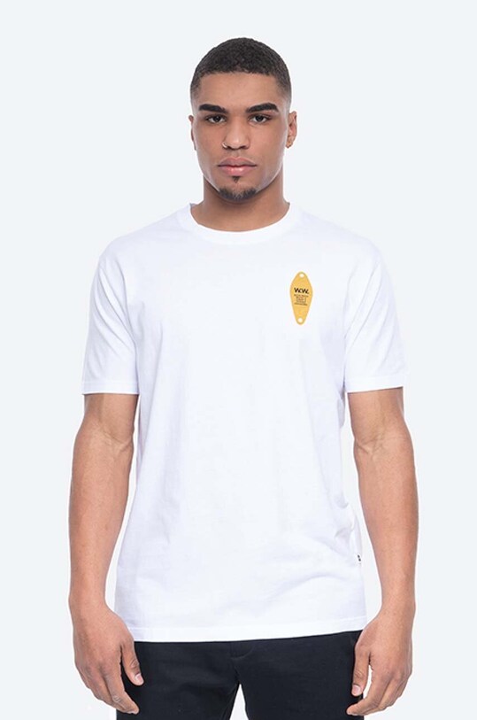 Wood Wood t-shirt bawełniany nadruk biały 12035715.2334