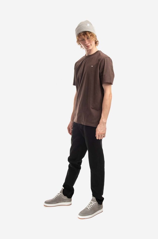 Wood Wood t-shirt bawełniany Sami Classic T-shirt 12235721.2491 brązowy AA00