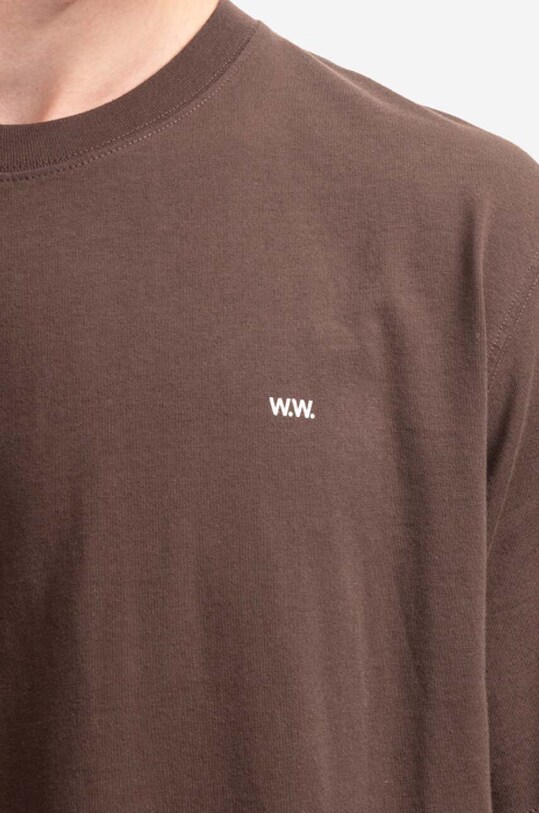 Bavlnené tričko Wood Wood Sami Classic T-shirt hnedá 12235721.2491