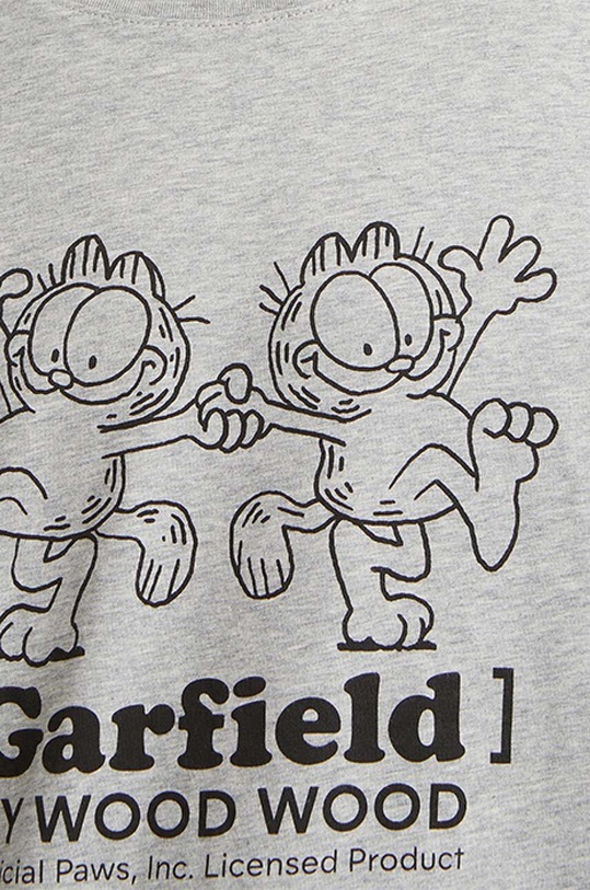 Odzież Wood Wood t-shirt bawełniany Ace x Garfield 30045701.2222 szary
