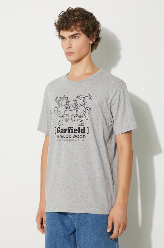 Abbigliamento Wood Wood t-shirt in cotone Ace x Garfield 30045701.2222 grigio