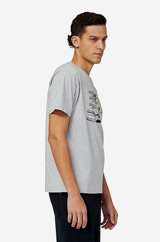 Odzież New Balance t-shirt bawełniany MT21568AG szary