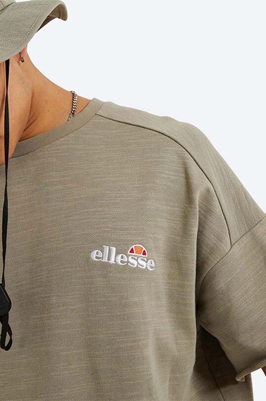 Odzież Ellesse t-shirt bawełniany Smettila Sweatshirt SHJ11946 zielony