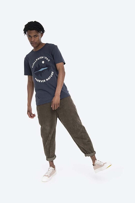 Fjallraven tricou din bumbac Forest Mirror F87045 bleumarin AA00